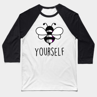 Cute Bee YourSelf Asexual Bee Gay Pride LGBT Rainbow Gift Baseball T-Shirt